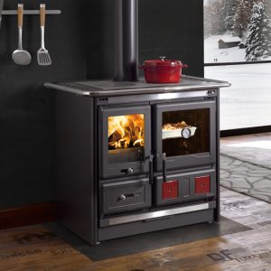 Sporák na tuhá paliva La Nordica Rosa L 5.0 Steel černý antracit