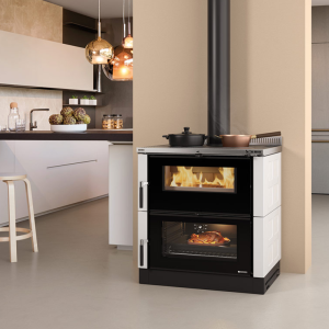 Sporák na tuhá paliva La Nordica Verona XXL bordó