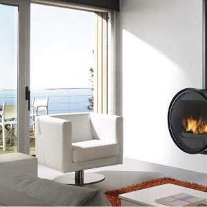 Designový závěsný krb Rocal D-7 černý