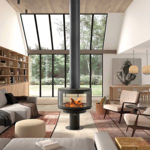 Designový krb Rocal RONDE CENTRAL černý