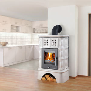 Kachlová kamna HAAS+SOHN TREVISO II s výměníkem, kachle hnědá