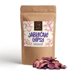 NATU Jablečné chipsy borůvkové 45 g