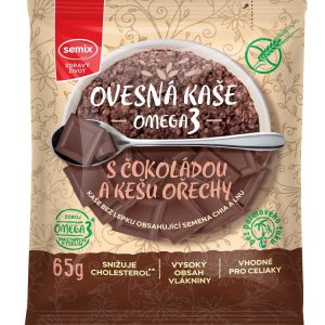 Semix Ovesná kaše omega 3 s čokoládou a kešu ořechy bez lepku 65 g