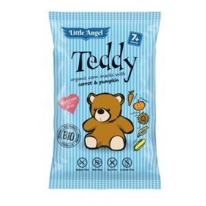 Little Angel Snack kukuřičný Teddy mrkev a dýně 60 g BIO