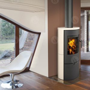 Krbová kamna Romotop EVORA 01 keramika bílá lesklá