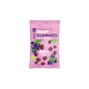 Bombus Fruit Gummies Black currant + Vitamin C černý rybíz želatinové bonbony 35 g