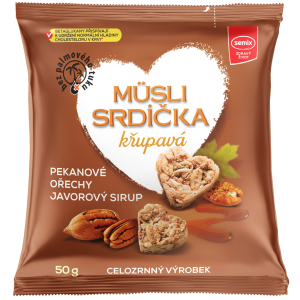Semix Müsli srdíčka s pekanovými ořechy a javorovým sirupem 50 g