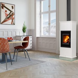 Kachlová kamna Romotop GREMIO 5G celoprosklená dvířka zelený avanturin