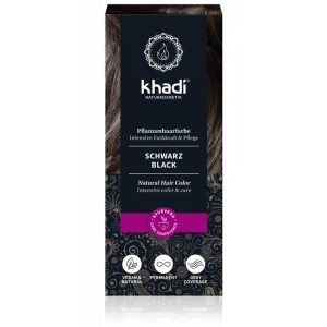 Khadi Rostlinná barva na vlasy černá 100g
