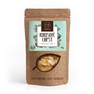 NATU Kokosové chipsy mořská sůl 70g BIO