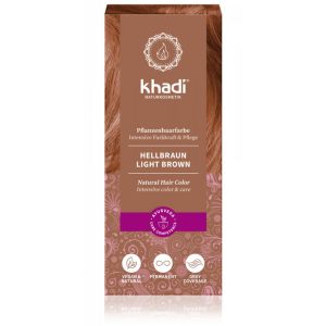 Khadi Rostlinná barva na vlasy světle hnědá 100g