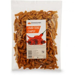 Damodara Chilli chipsy s konopným semínkem 100g