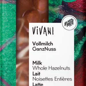 Vivani Mléčná čokoláda s lískovými oříšky 100g BIO