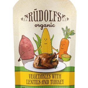 Rudolfs Kapsička zelenina, čočka, krůtí maso 110 g BIO