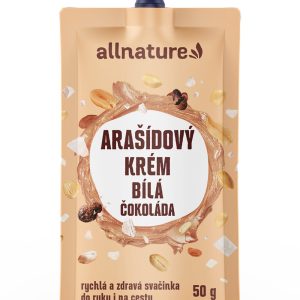 Allnature Arašídový krém s bílou čokoládou 50g