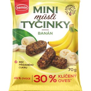 Semix Mini müsli tyčinky s banány bez lepku 70 g
