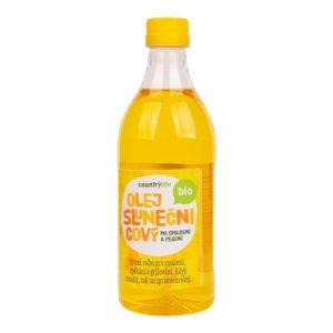 Country Life Olej slunečnicový na smažení a pečení 1 l BIO
