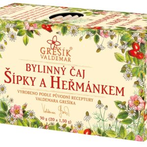 Grešík bylinný čaj Se šípky a heřmánkem 20 nálevových sáčků