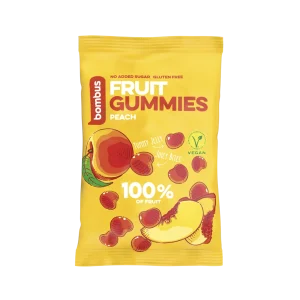 Bombus Fruit Gummies Peach broskvové bonbony 35 g