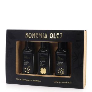 Bohemia olej Dárková kazeta hořčičný + vlašský + sezamový olej 3 x 100 ml