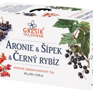 Grešík Aronie & Šípek & Černý rybíz ovocný čaj 20 x 2,0 g