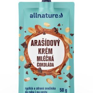 Allnature Arašídový krém s mléčnou čokoládou 50g