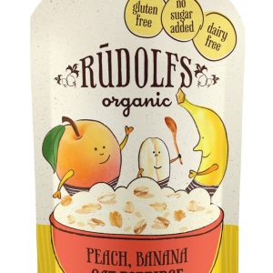 Rudolfs Kapsička Broskev, banán a celozrnná ovesná kaše 110 g BIO