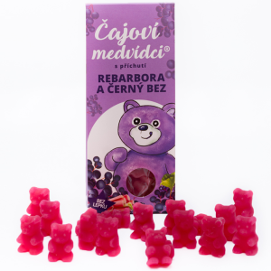 Lipoo Čajoví medvídci s příchutí rebarbory a černého bezu 50g