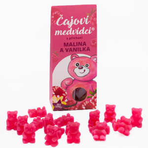 Lipoo Čajoví medvídci s příchutí maliny a vanilky 50g