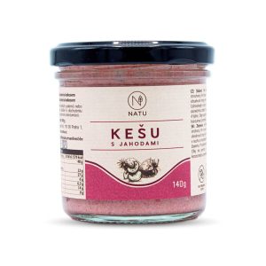 NATU Kešu krém s jahodami 140g