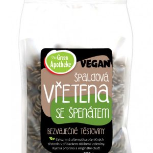 Green Apotheke Těstoviny vřetena špaldová celozrnná se špenátem 300g