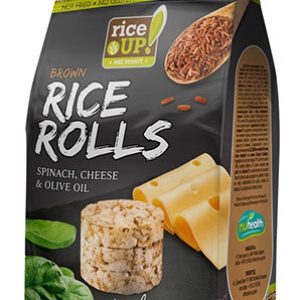 Rice Up! Rýžové minichlebíčky sýrové se špenátem a olivovým olejem 50 g
