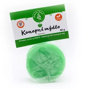 Zelená země Konopné mýdlo – aloe vera 80 g
