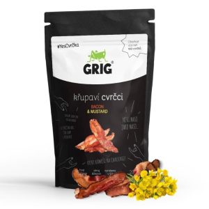 Grig Sušení cvrčci s příchutí slanina a hořčice 20 g