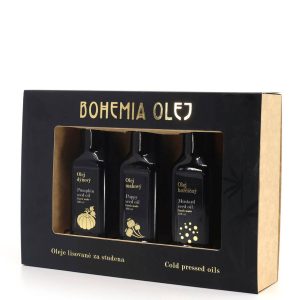 Bohemia olej Dárková kazeta hořčičný + makový + dýňový olej 3 x 100 ml