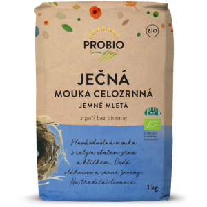 PROBIO Mouka ječná celozrnná jemně mletá 1kg BIO