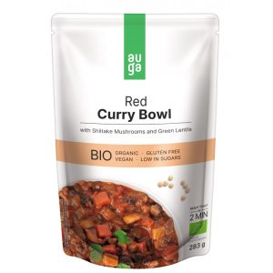 Auga Red Curry Bowl s červeným kari, shiitake a čočkou 283 g BIO