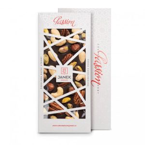 JANEK 72% Čokoláda tmavá  Passion (ořechy) 120g