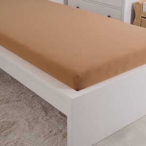 B.E.S. – Petrovice, s.r.o. Prostěradlo Jersey česaná bavlna MAKO – Středně hnědá Rozměr: 180 x 200