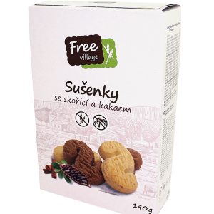 Perník s.r.o. Sušenky se skořicí a kakaem 140g BEZLEPKU