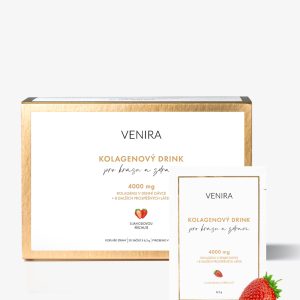 VENIRA kolagenový drink pro vlasy, nehty a pleť – jahoda, 30 sáčků