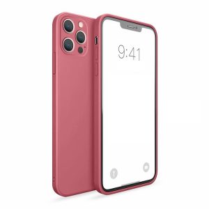 Silikonový kryt pro iPhone 13 Pro Max – Vínově červený