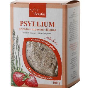 Serafin byliny Psyllium s přírodním aromatem a kousky ovoce – jahoda 100g