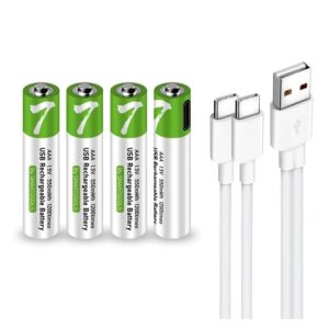 USB nabíjecí baterie AAA – 4 kusy