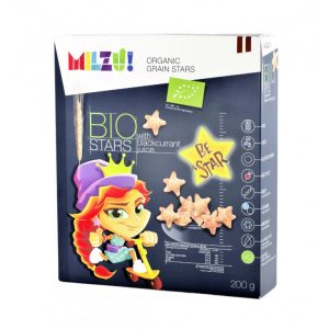 Milzu! Milzu! – BIO Cereální hvězdičky se šťávou z černého rybízu 200g