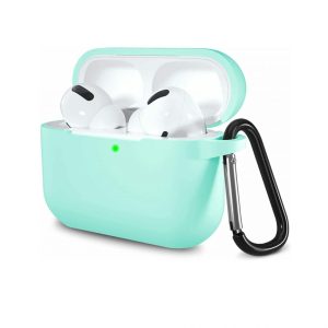 Silikonové pouzdro pro Airpods 3 s karabinou – mátová