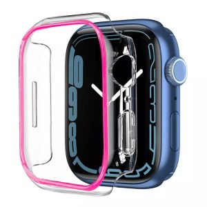 Ochranný rámeček pro Apple Watch – 45mm, svítící, růžový