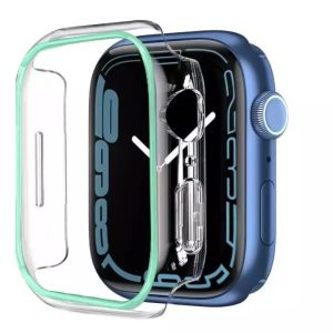 Ochranný rámeček pro Apple Watch – 45mm, svítící, zelený