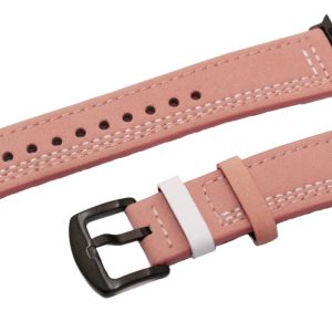 eses Kožený řemínek pro Apple Watch – Růžový s bílým vzorem 38mm, 40mm, 41 mm