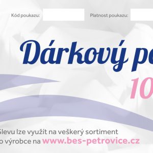 B.E.S. – Petrovice, s.r.o. Dárkový poukaz v hodnotě – 1000 Kč